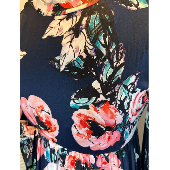 Kuiyige Dress Sz XXL Dark Navy Blue Casual Dressy Poly/Spandex Blend Lg Pockets - Picture 4 of 13